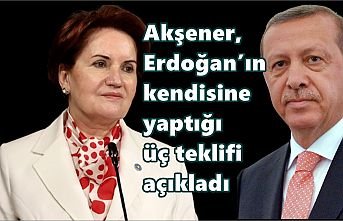 Akşener, Erdoğan’ın kendisine yaptığı üç teklifi açıkladı