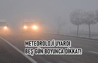 Meteoroloji Genel Müdürlüğü Uyardı! 5 Gün Boyunca Dikkat
