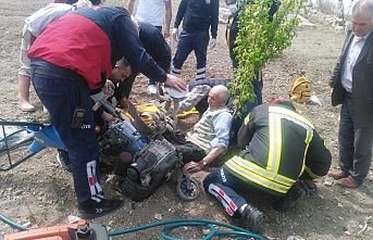 Demirci’de yine çapa motoru kazası 1 kişi ağır yaralandı