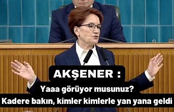 Akşener: Yaaa görüyor musunuz? Kadere bakın, kimler kimlerle yan yana geldi