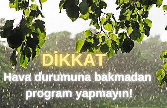 Hava durumuna bakmadan program yapmayın!