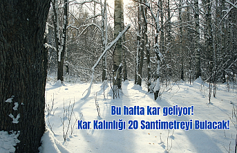 Bu hafta kar geliyor! Kar Kalınlığı 20 Santimetreyi Bulacak!