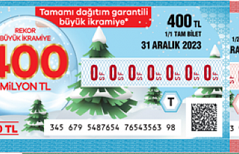 Yılbaşında tamamı dağıtım garantili büyük ikramiye tam 400 milyon TL!