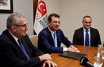 İmamoğlu, Milli Olimpiyat Komitesine misafir oldu