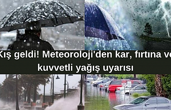 Kış geldi! Meteoroloji'den kar, fırtına ve kuvvetli yağış uyarısı