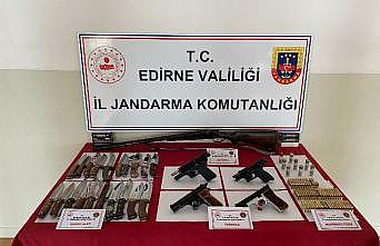 Edirne'de kaçak silah ve bıçak operasyonu