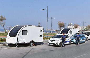 İzmir'de karavan park alanı mesaisi