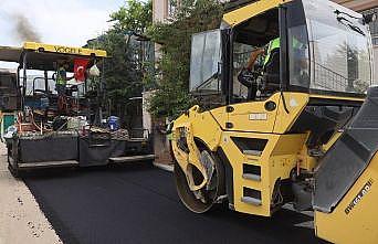 Kayseri Yahyalı'da asfalt çalışması tam gaz
