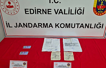 Edirne'de sahte belgelerle 3 kişi yakalandı