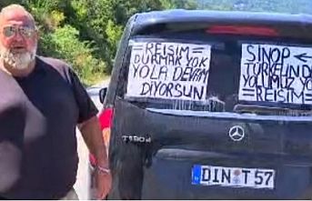Gurbetçiden "Cumhurbaşkanı Erdoğan sesimi duy" eylemi