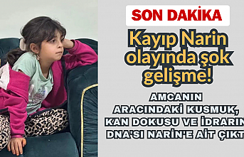 SON DAKİKA! Kayıp Narin olayında şok gelişme! Amcanın aracındaki kusmuk, kan dokusu ve idrarın DNA'sı Narin'e ait çıktı