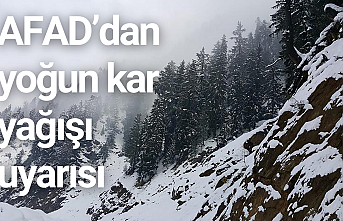 AFAD’dan yoğun kar yağışı uyarısı geldi : 25 Kasım’da toplam 38 şehir için uyarı