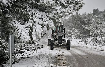 İzmir Bornova'da mevsimin ilk karı