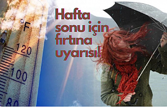 Hafta sonu için fırtına uyarısı!
