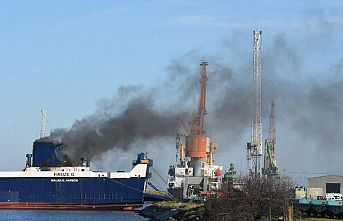 Samsun'da yük gemisinde yangın