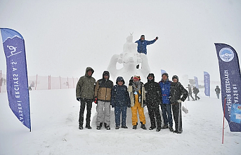 Erciyes'teki kar sanat eseri