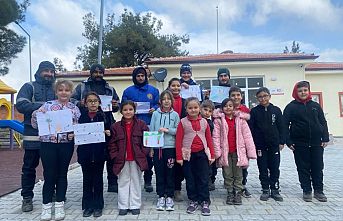 Manisa Soma'da öğrencilerden belediyeye resimli teşekkür