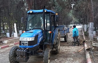 Manisa’da mezarlık bakımları aralıksız devam ediyor