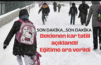 SON DAKİKA! Beklenen kar tatili açıklandı! Eğitime ara verildi