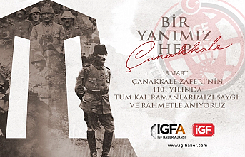 110. yılında da bir yanımız hep Çanakkale!