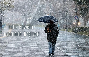 Hafta kuvvetli uyarılarla başlıyor!