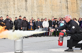 Manisa'da hastane personeline yangın eğitimi