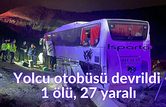 Yolcu otobüsü devrildi: 1 ölü, 27 yaralı