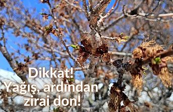 Dikkat! Yağış, ardından zirai don!