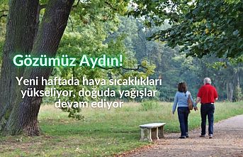 Gözümüz Aydın! Yeni haftada hava sıcaklıkları yükseliyor, doğuda yağışlar devam ediyor