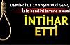 Demirci'de 18 yaşındaki genç kız intihar etti