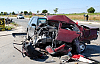 Hurdaya dönen otomobillerden 1 ölü 4 yaralı çıktı