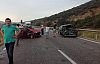 Salihli yolunda trafik kazası 1'i ağır 2 yaralı
