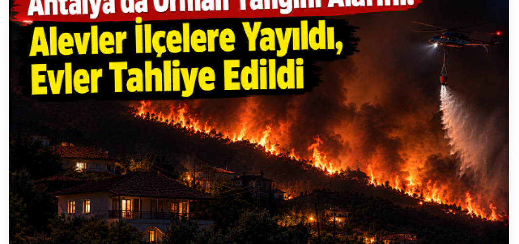 Antalya’da Korku Dolu Gece! Alevler Yerleşim Yerlerine İndi