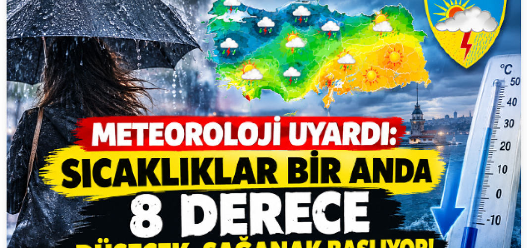Meteoroloji Uyardı: Sıcaklıklar Bir Anda 8 Derece Düşecek, Sağanak Başlıyor!