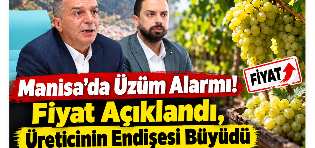 Manisa’da Üzüm Alarmı! Fiyat Açıklandı, Üreticinin Endişesi Büyüdü