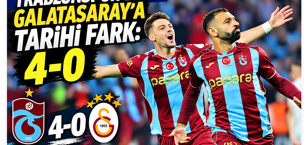 Trabzonspor’dan Galatasaray’a Tarihi Fark: 4-0