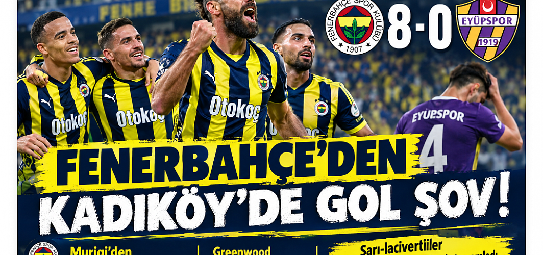 Fenerbahçe’den Süper Lig’de Gol Şovu: Eyüpspor’a 8-0