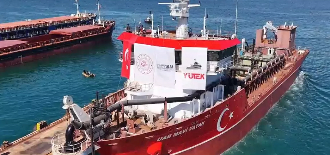 Yerli dizaynla ilk emici özellikli tarama gemisi mavi sularda