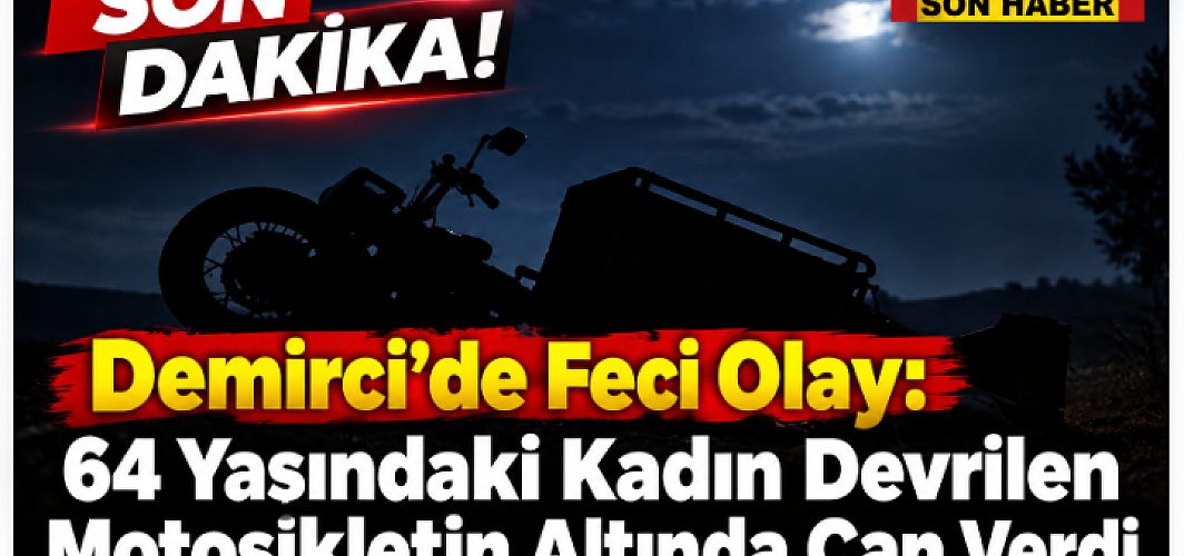 SON DAKİKA! Demirci’de Feci Olay: 64 Yaşındaki Kadın Devrilen Motosikletin Altında Can Verdi