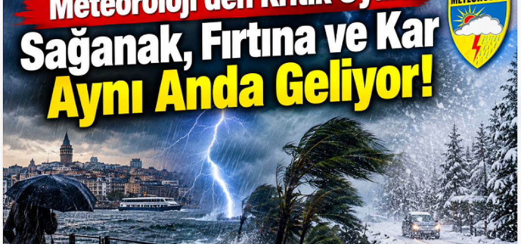 Meteoroloji’den Kritik Uyarı: Sağanak, Fırtına ve Kar Aynı Anda Geliyor!