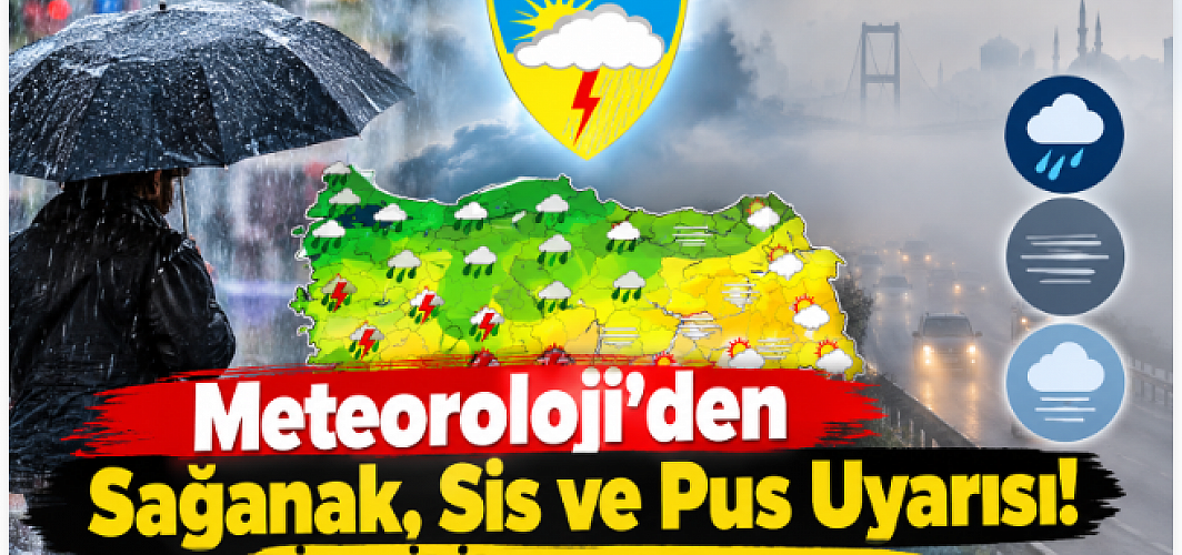 Meteoroloji’den Sağanak, Sis ve Pus Uyarısı! İşte İl İl Hava Durumu