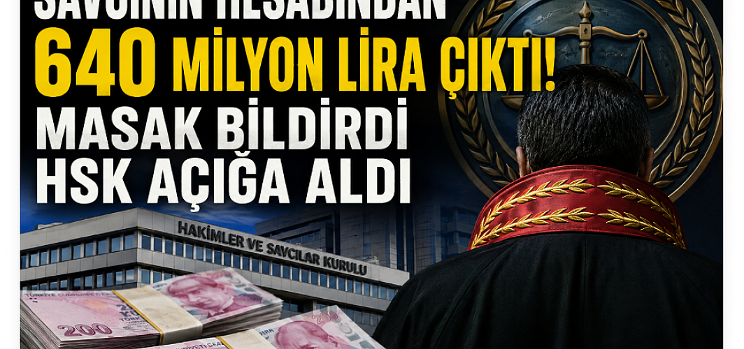 Savcının hesabından 640 milyon lira çıktı! MASAK bildirdi HSK açığa aldı
