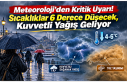 Meteoroloji’den Kritik Uyarı! Sıcaklıklar 6 Derece...