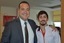 Başkan Dutlulu, Avrupa Üçüncüsü Kerem Kamal’ı konuk etti