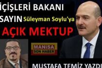 İçişleri Bakanı Sayın Süleyman Soylu'ya Açık Mektup - Mustafa Temiz Yazdı...