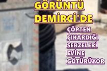 Burası Demirci! Nerede Sosyal Devlet? Çöpten sebze ve yiyecek çıkarıp evlerine götürüyorlar