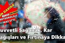 Hava Sıcaklıkları Hissedilir Derecede Azalacak! Kuvvetli Sağanak, Kar  Yağışları ve Fırtınaya Dikkat!