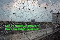 Kar ve Yağmur geliyor! Hava Sıcaklığı Düşecek