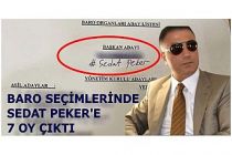Baro seçimlerinde Sedat Peker'e 7 oy çıktı!