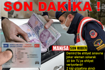 Demirci'de ehliyet sınavına joker eleman sokarak 10 bin TL'ye ehliyet veriyorlardı! 2 kişi gözaltına alındı